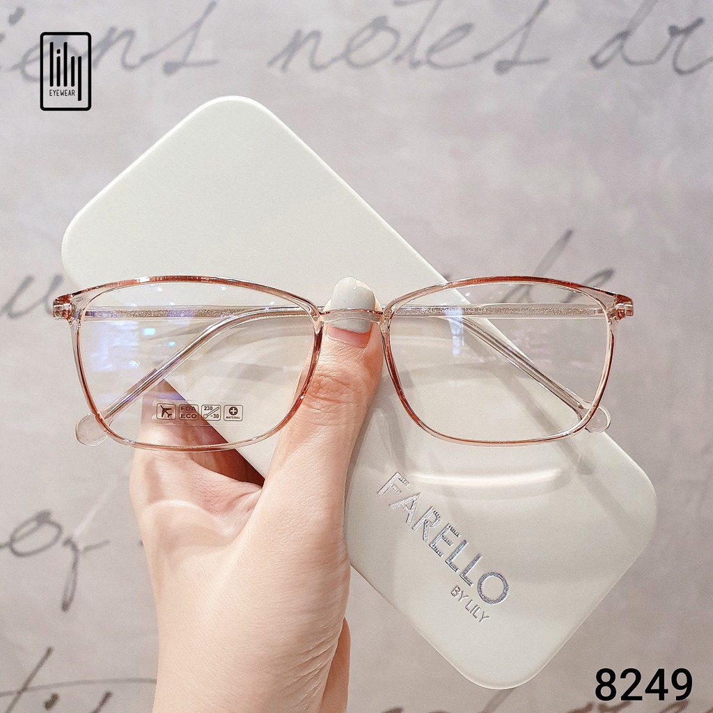 Gọng kính mắt thời trang Lilyeyewear vuông nhựa dẻo, thanh mảnh nhiều màu độc đáo 8249 | BigBuy360 - bigbuy360.vn