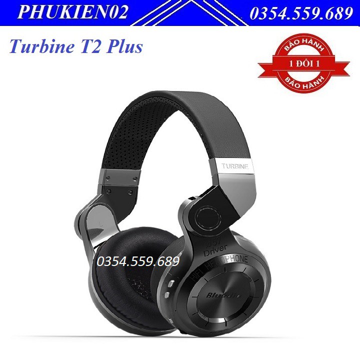 Tai Nghe Bluetooth Bluedio Turbine T2+ (Turbine T2 Plus) – Cơn Lốc Âm Nhạc – Bluetooth V5.0