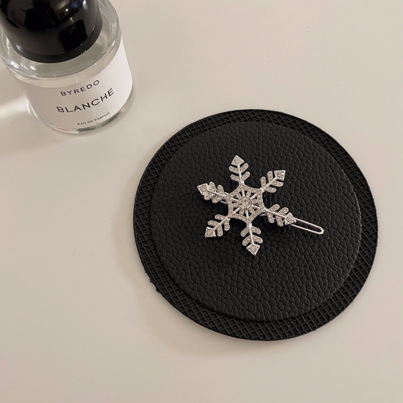 Kẹp Tóc Hình Bông Tuyết Đính Đá Lấp Lánh Dễ Thương