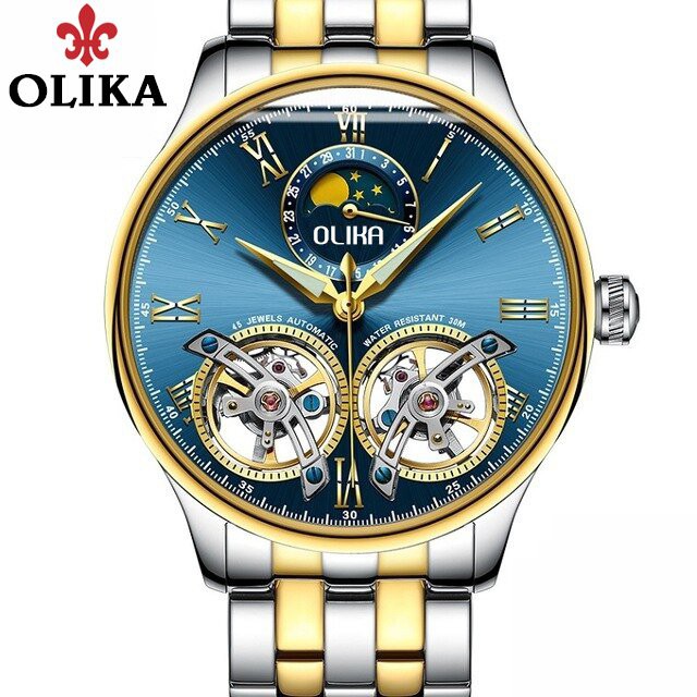 Đồng Hồ Nam OLIKA 8862 NARI Mặt Siêu 3D, Dây Demi Sang Trọng, Chống Nước Tốt