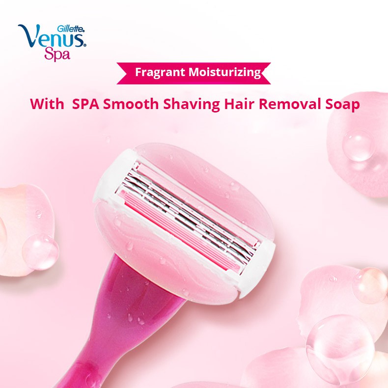 GILLETTE Set 3 Đầu Dao Cạo Lông Màu Hồng / Trắng Thoải Mái Dành Cho Nữ