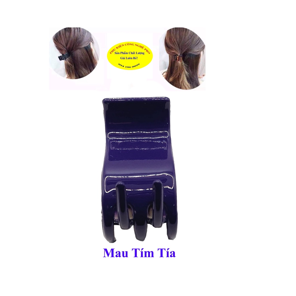 Kẹp càng cua 5 răng Loại 1 Kiểu đầu vuông Chất liệu nhựa bóng. Giúp cặp tóc, Búi tóc gọn gàng, dễ thương, thời trang