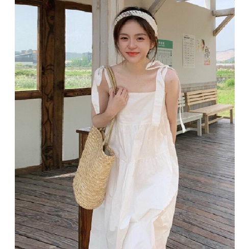 đầm babydol nơ vai bản to cực xinh xắn TT 75