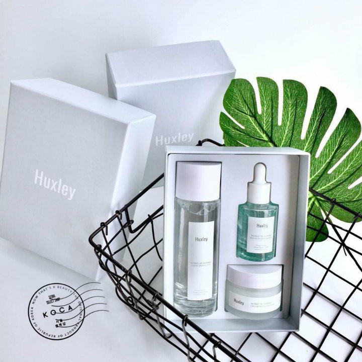 BỘ KEM DƯỠNG Trắng Da - Dưỡng Ẩm - Chống Lão Hóa, Phục hồi da cao cấp Huxley Hydration Trio Set – Hàn quốc