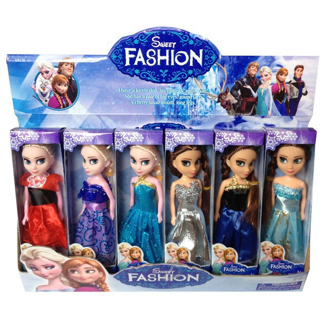 Disney Set 6 Búp Bê Đồ Chơi Hình Công Chúa Anna Và Elsa Trong Phim Frozen