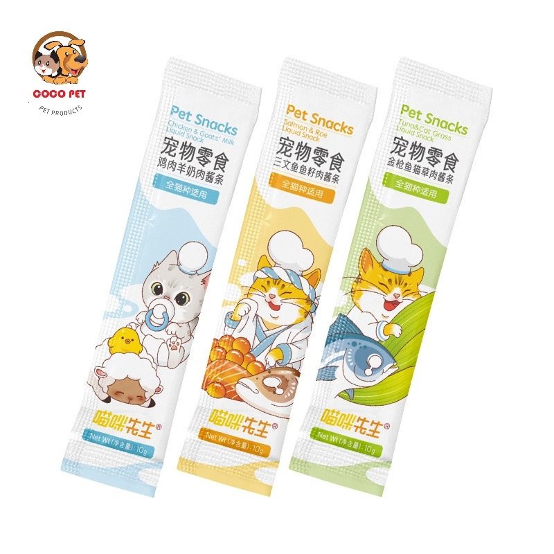 Súp Thưởng/Pate Thanh Dinh Dưỡng PET SNACKS 15g Cao Cấp Bổ Sung Dinh Dưỡng Cho Cho Mèo