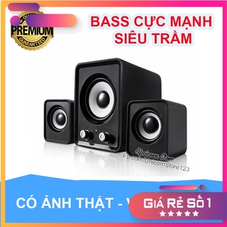 Bộ 3 loa máy tính pc cao cấp 2.1 - loa vi tính âm bass siêu trầm - nhỏ gọn