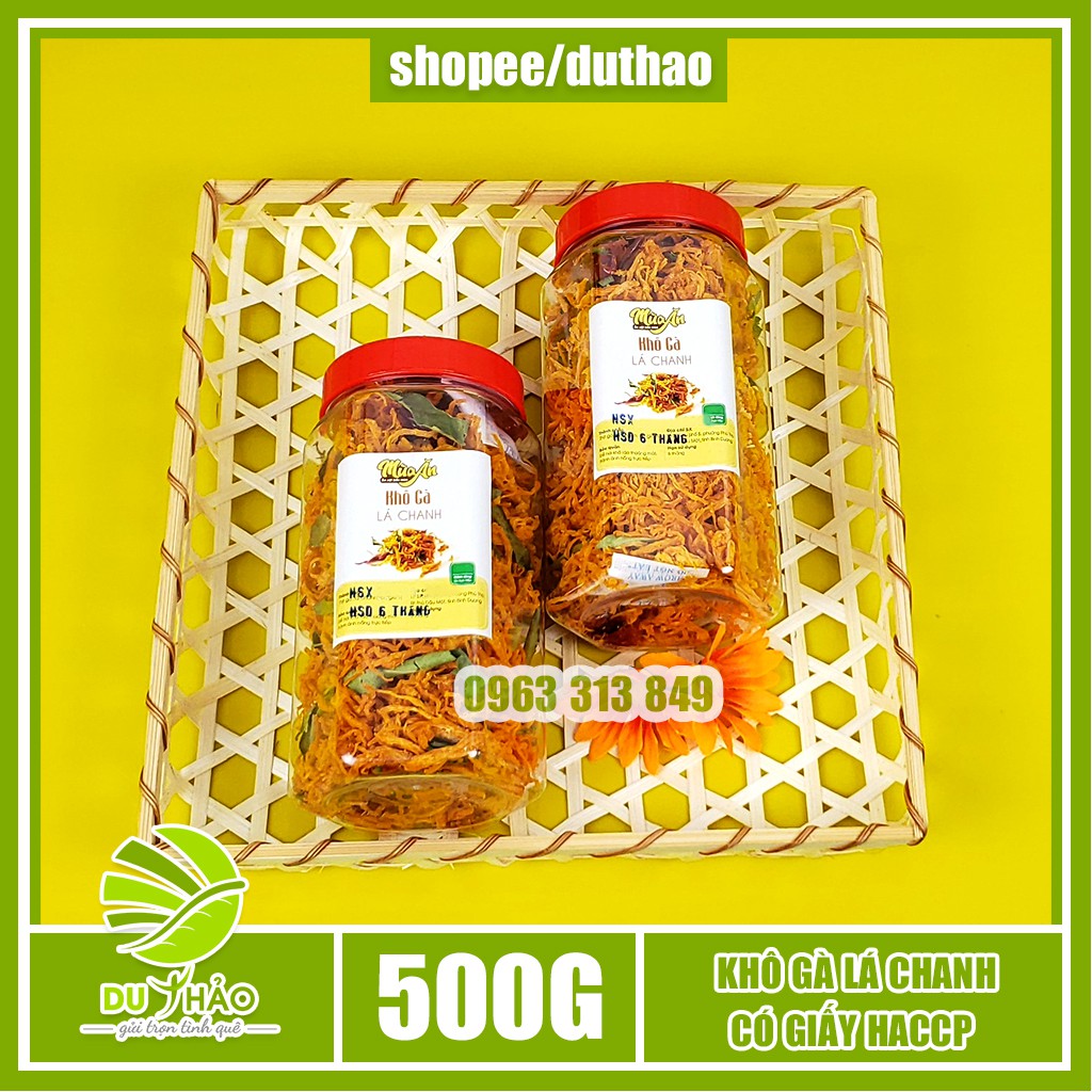 Khô gà lá chanh sấy cay nhẹ thơm ngon 250g, ăn vặt Sài Gòn