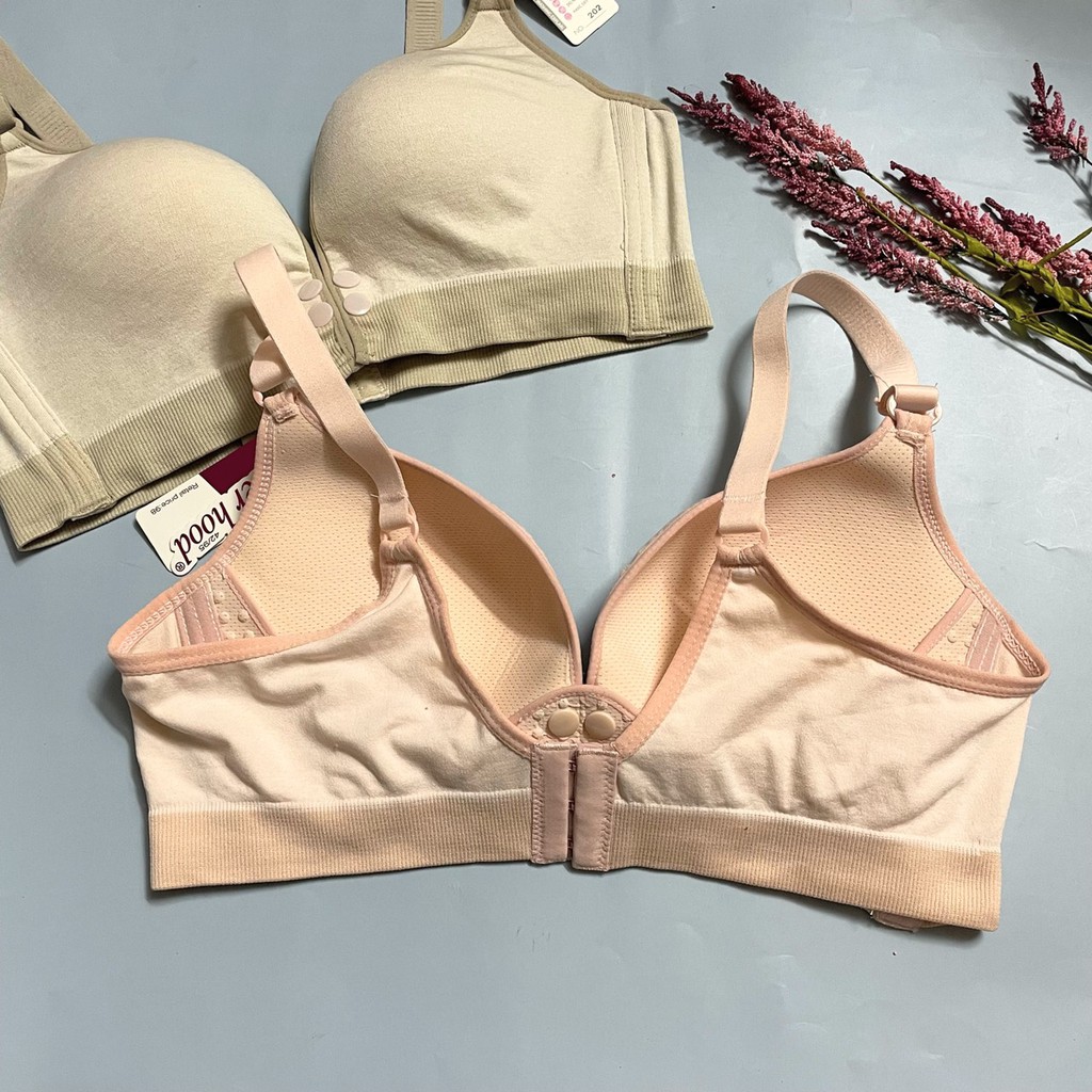 Áo lót bầu cho con bú size lớn không gọng đệm , áo ngực bầu sau sinh bản to chống chảy xệ 202