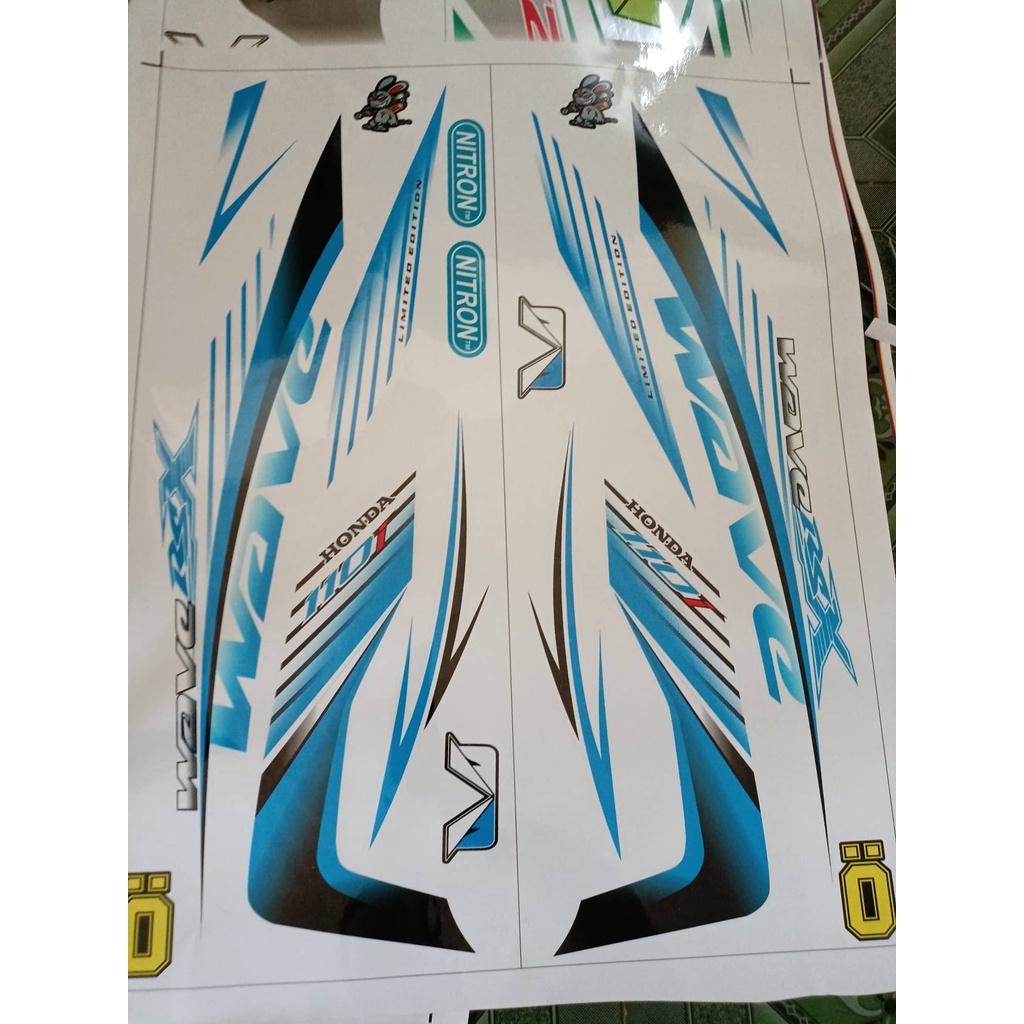 Tem rời wave 2010 xanh trắng