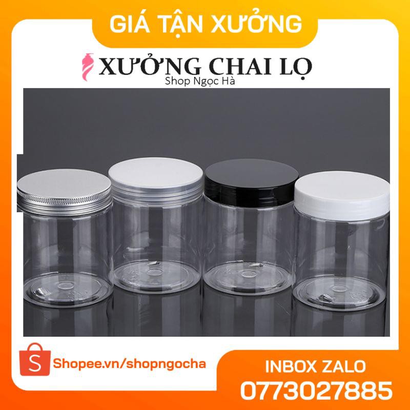 Hủ nhựa pet 250g nâu/trong đựng mỹ phẩm / chai lọ chiết mỹ phẩm