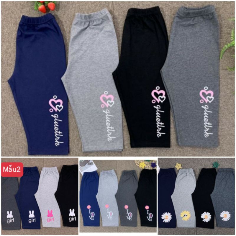 ( Mới về)QUẦN LEGGING LỬNG CHO BÉ SIZE ĐẠI CỒ 23-47KG