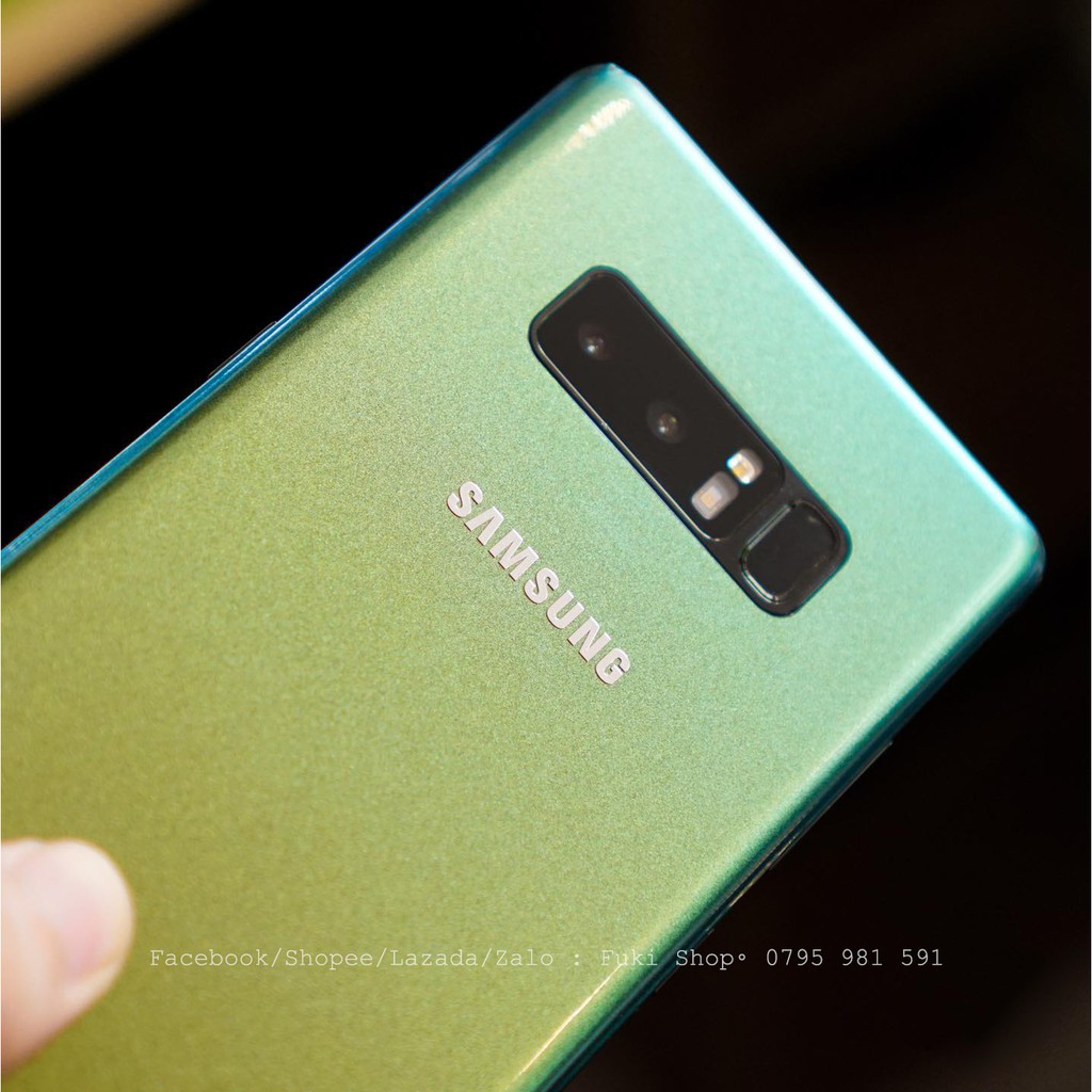 Tấm Dán Skin FULL Viền Màu Chamleon Green A21 J7PRIME J7PRO J7+ A520 A720 A8 J710 A70 A9