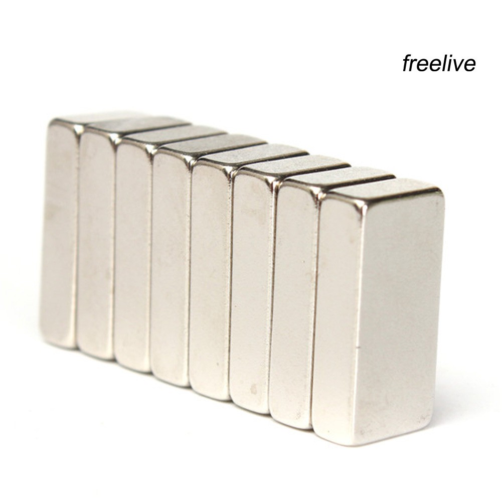 Set 8 Khối Nam Châm Siêu Chắc 20x10 X 5mm N52 Cuboid Rare Earth Neodymium