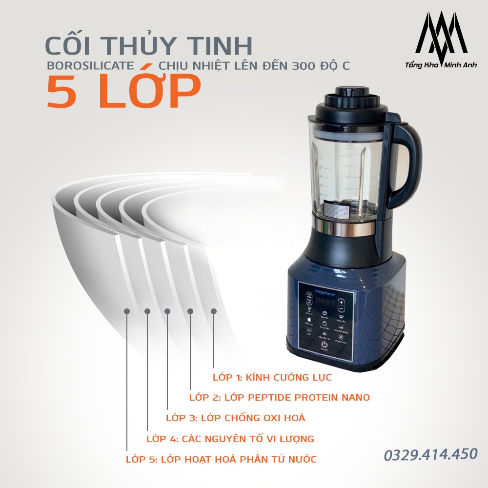 Máy làm sữa hạt MegaHouse - MáyXay Sinh Tố, Làm Sữa Hạt Siêu Mịn - Hàng Việt Nam chất lượng cao