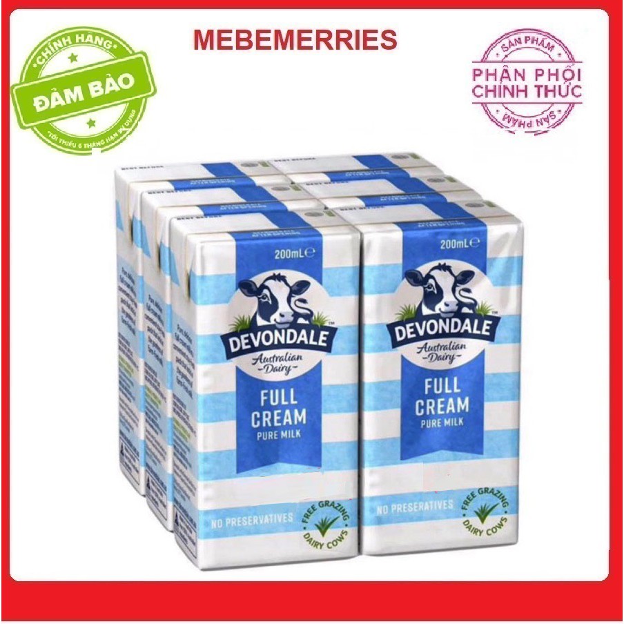Sữa tươi nguyên kem Devondale nhập từ Úc 6x200ml