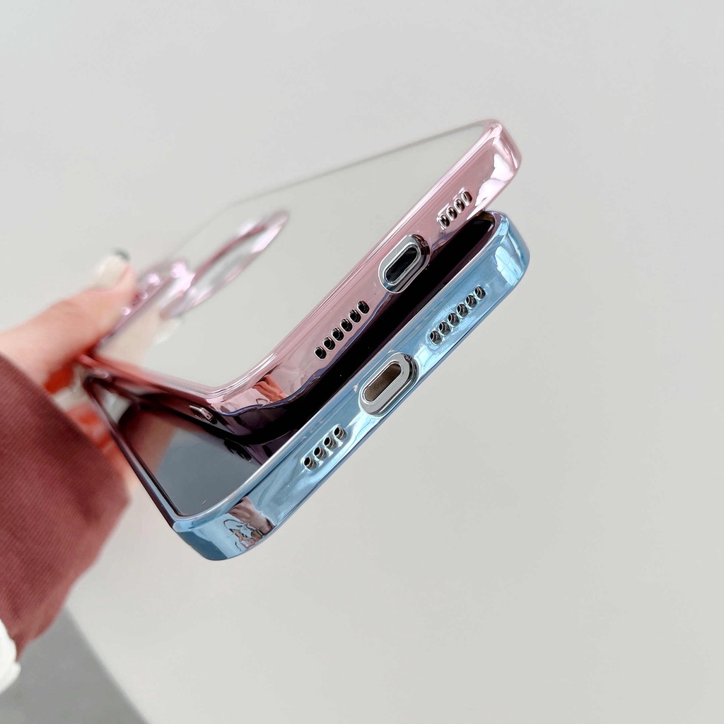 Ốp Điện Thoại Silicon Trong Suốt Mạ Viền 6D Sang Trọng Chống Sốc Cho iPhone 13 Pro MAX 12 11 Pro MAX XS MAX XR X 7+ 8Plus