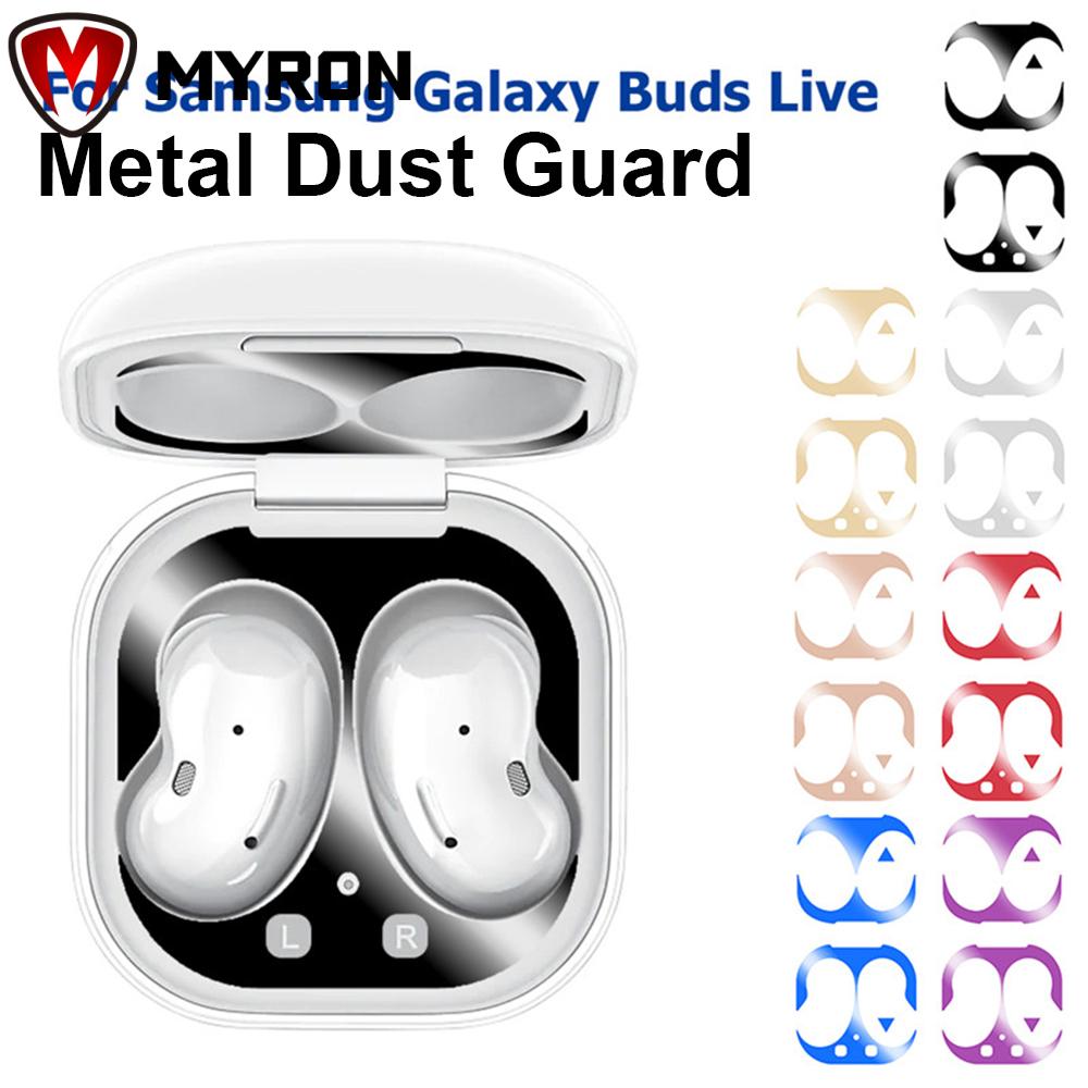 MYRON Samsung Galaxy Buds Live Ultra Thin Skin Protector Buds From Iron Shavings Dust-proof Metal Dust Guard