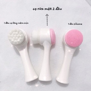 Cọ Massage Rửa Mặt 2 Đầu Silicon Cao Cấp