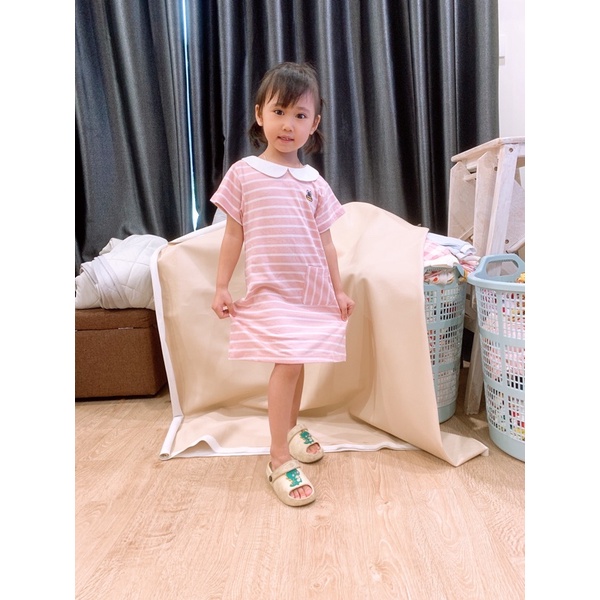 Đầm Pancoat xuất Hàn kẻ xinh xắn cho Bé