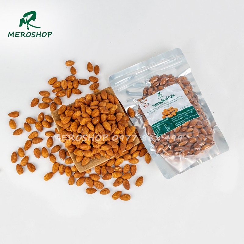 200GRAM HẠNH NHÂN SẤY NGUYÊN VỊ, SẤY MỘC (túi nhỏ)