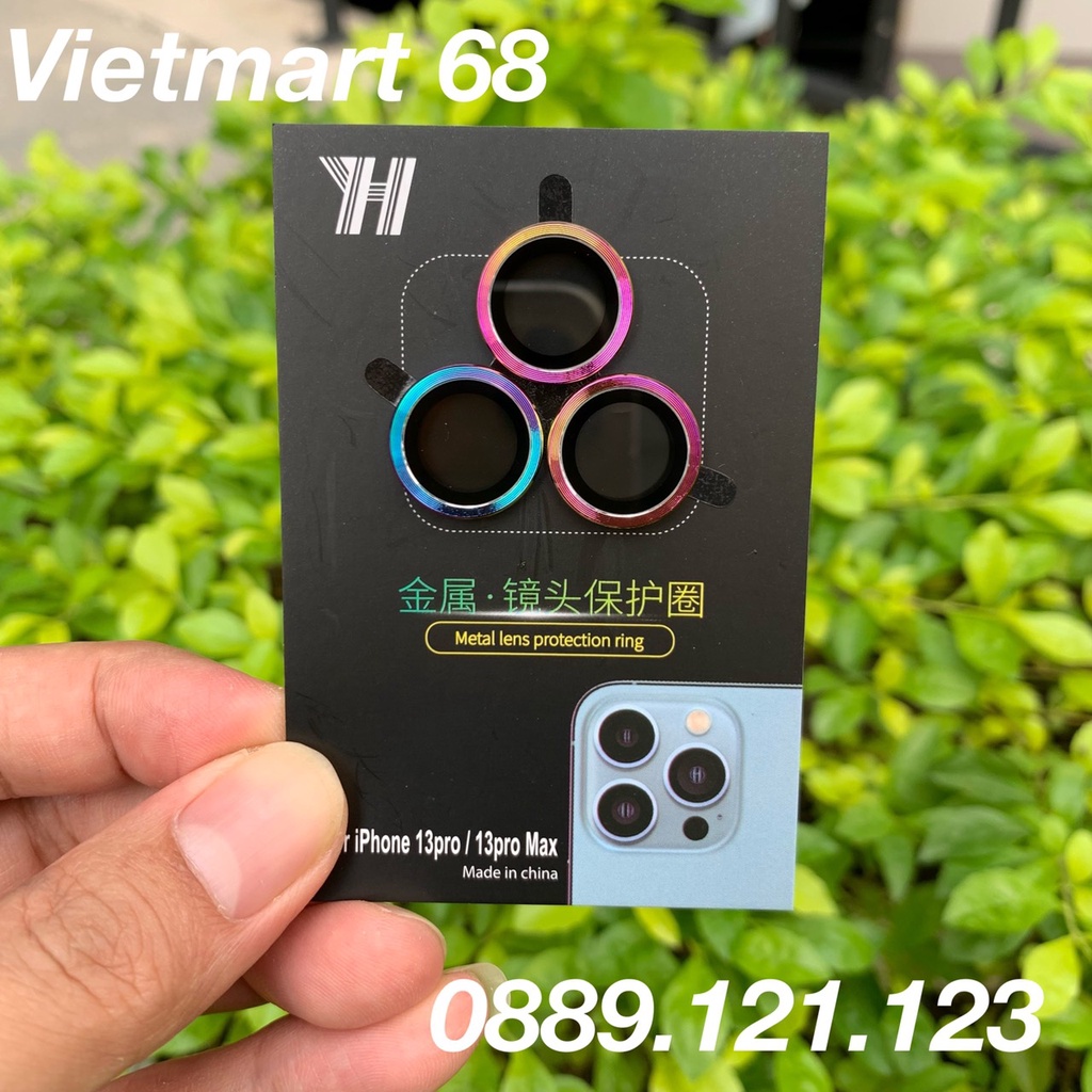 Bộ Vòng TITAN Bảo Vệ Camera IPhone 12-12Mini, 12Pro, 12PRM,  iP13, 13Pro - 13PRM Chống Bụi, Hạn Chế Vân Tay & Mờ Camera