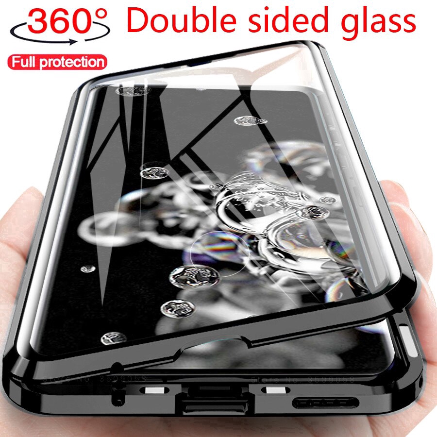 Kim loại Magnetic Double Sided Glass Trường hợp đối với OPPO Reno2 Reno2Z / 2F FINDX FindX2 Realme5pro / Q A92020 / a52020 Trường hợp Che Reno5 Điện thoại Trường