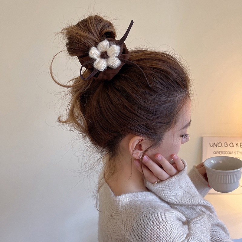 Dây Cột Tóc In Hoa Thiết Kế Đơn Giản Thời Trang 2022