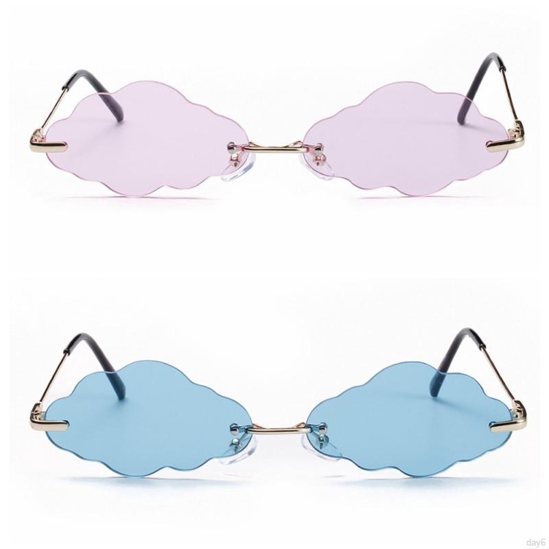 Kính Mát Gọng Hình Đám Mây Không Gọng Phong Cách Hàn Quốc
