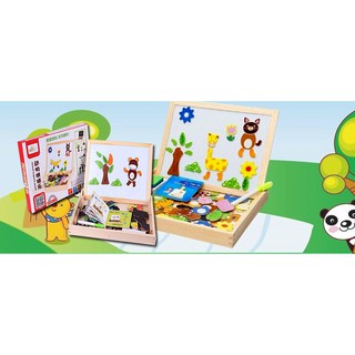 Bảng ghép hình gỗ 2 mặt