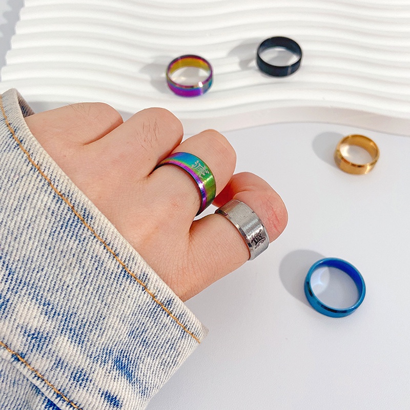 Nhẫn Nam Bằng Thép Không Gỉ Thiết Kế Đơn Giản Sáng Tạo