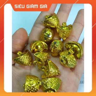 [siêu sale] THỎI VÀNG TRANG TRÍ NHÀ, HOA TẾT, CÂY CÀNH VÀNG LÁ NGỌC, TÀI LỘC,50GR