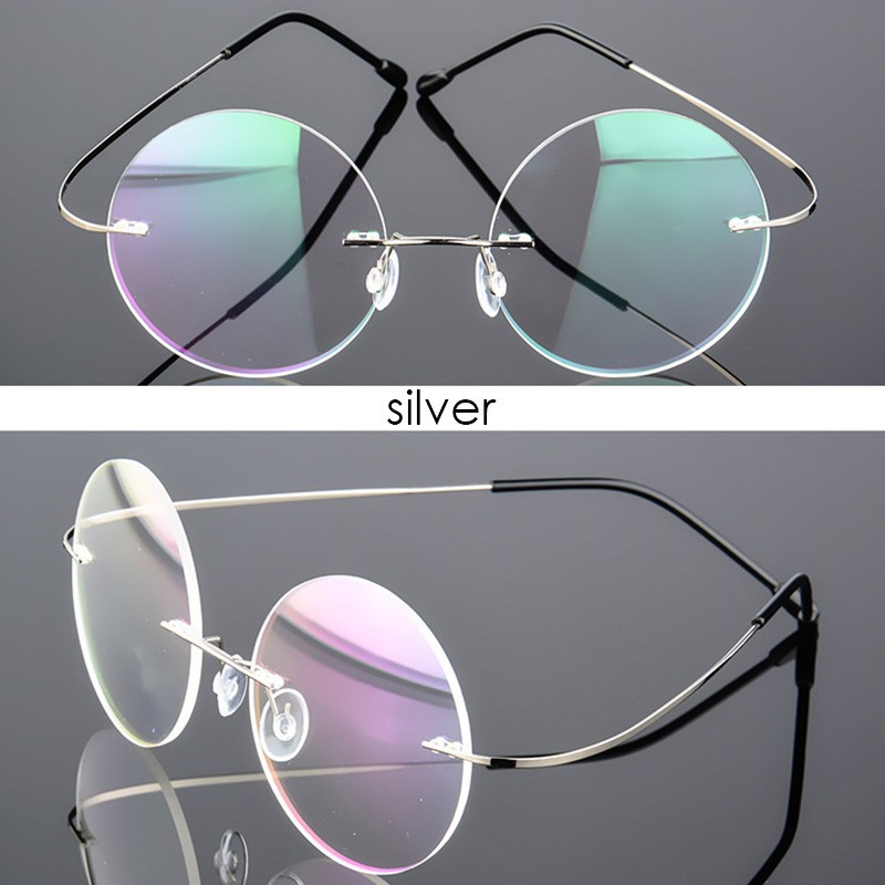 Mắt kính không viền siêu nhẹ gọng bằng hợp kim titanium balo local brand | BigBuy360 - bigbuy360.vn