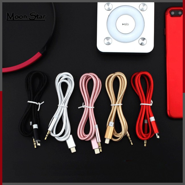 Dây cáp âm thanh AUX jack cắm 3.5mm cho iPhone 7 8 Plus X XS Max XR iOS 12