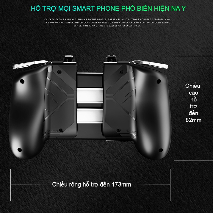 Tay cầm chơi game điện thoại Memo AK16 thiết kế 4 ngón linh hoạt tăng gấp 2 tốc độ cho game FPS - Hàng chính hãng