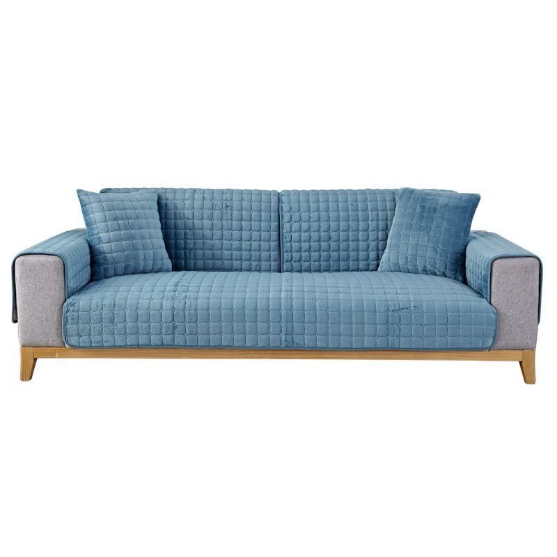 Vỏ Bọc Đệm Ghế Sofa Mùa Đông Bằng Vải Bông Đàn Hồi Không Trượt Đơn Giản Thông Dụng