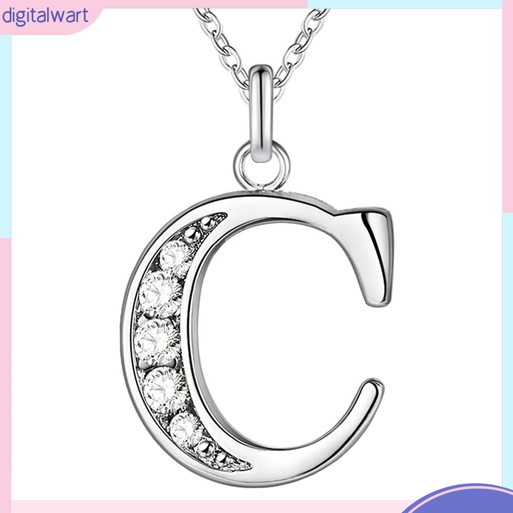 Dây chuyền đính mặt chữ cái lấp lánh pha lê thời trang