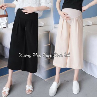 Quần bầu lửng ống sớ chất đũi mềm thời trang- quần có chun chỉnh qbosl1000