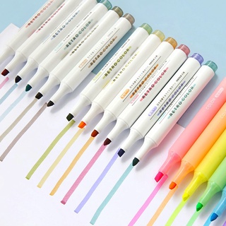 Set 6 Bút highlight pastel dạ quang ghi nhớ dòng cute đánh dấu nhiều màu
