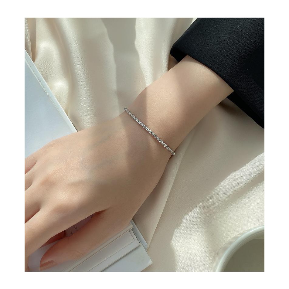 Vòng tay bạc bạch kim lấp lánh nữ mới | BigBuy360 - bigbuy360.vn
