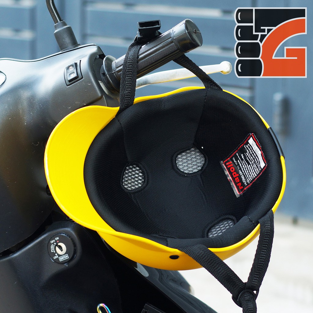 Mũ Bảo Hiểm 1/2 NAPOLI Nón Kết màu cam Trẻ Trung - FREESIZE 54-59cm - Dùng cho người đi moto, xe máy