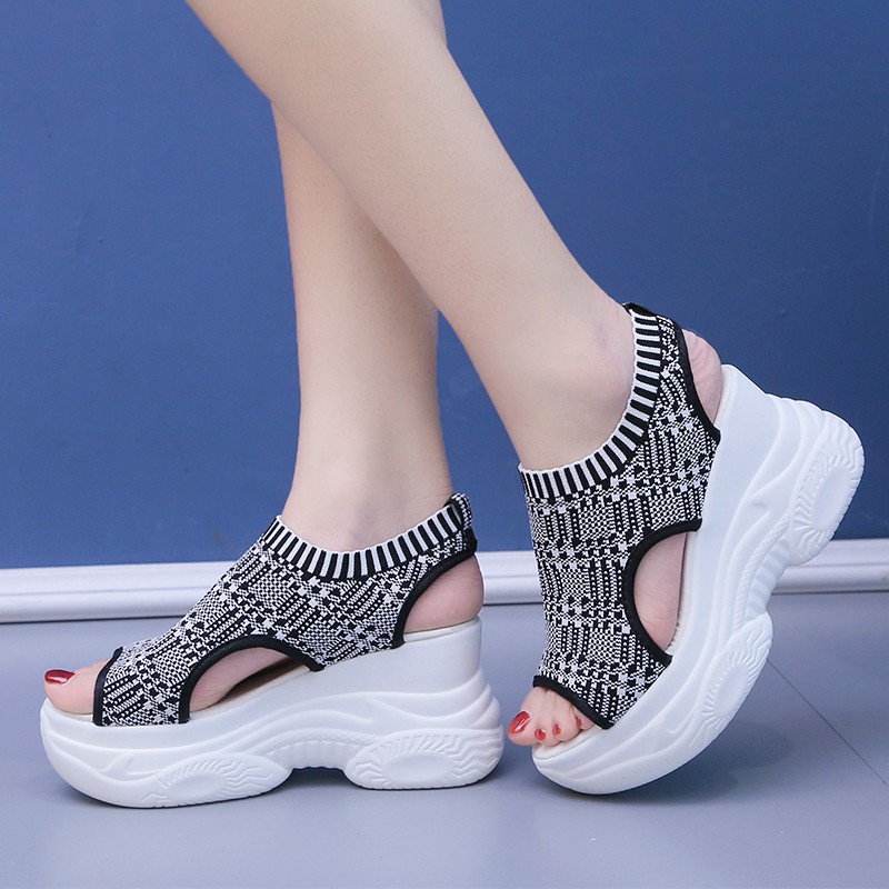 Xăng đan Đế Dày 7cm Có size 35-40 Thời Trang Dành Cho Nữ