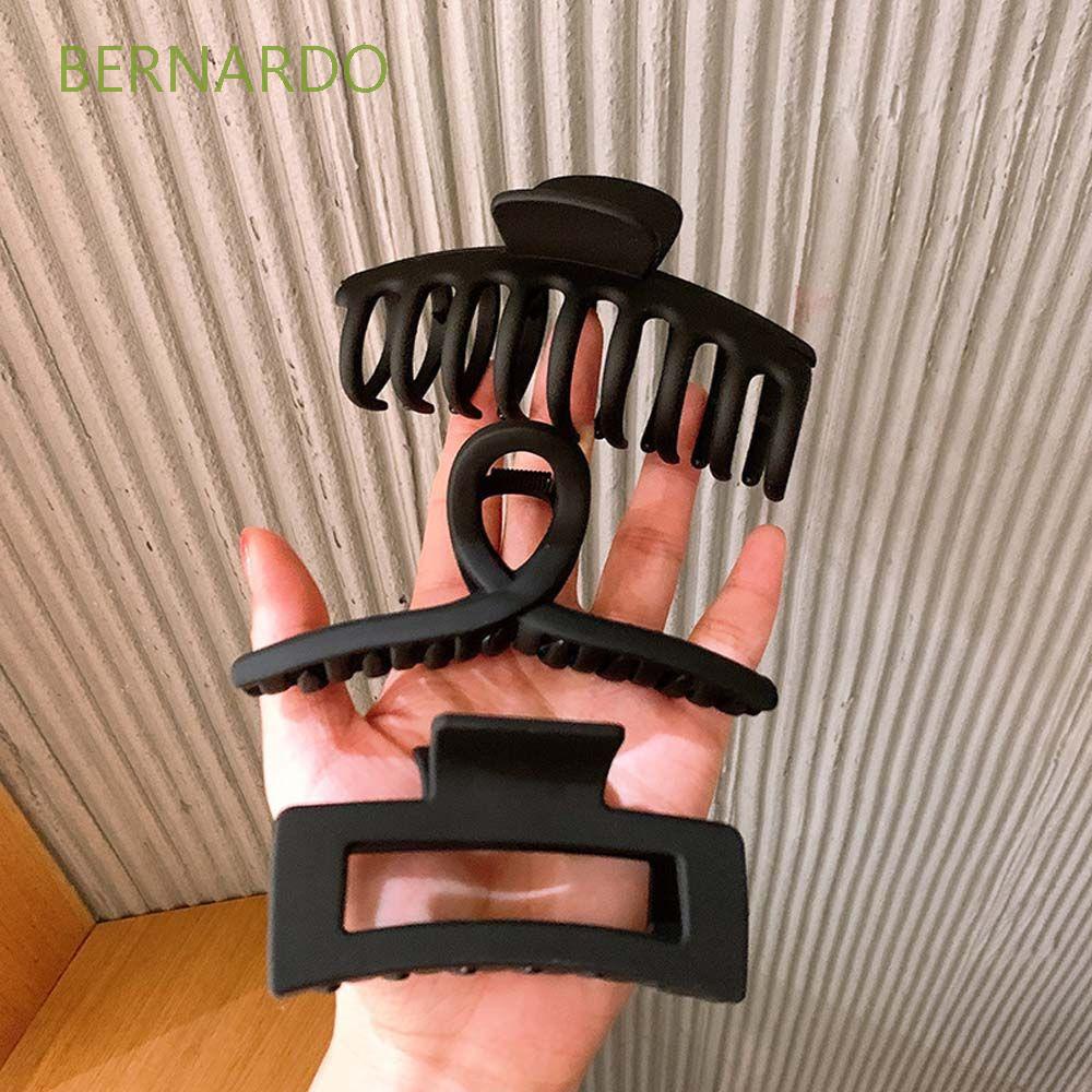 Kẹp tóc màu đen bằng nhựa resin thiết kế hình học phong cách Hàn Quốc cho nữ