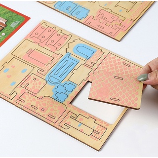 Đồ chơi lắp ráp mô hình 3D bằng gỗ