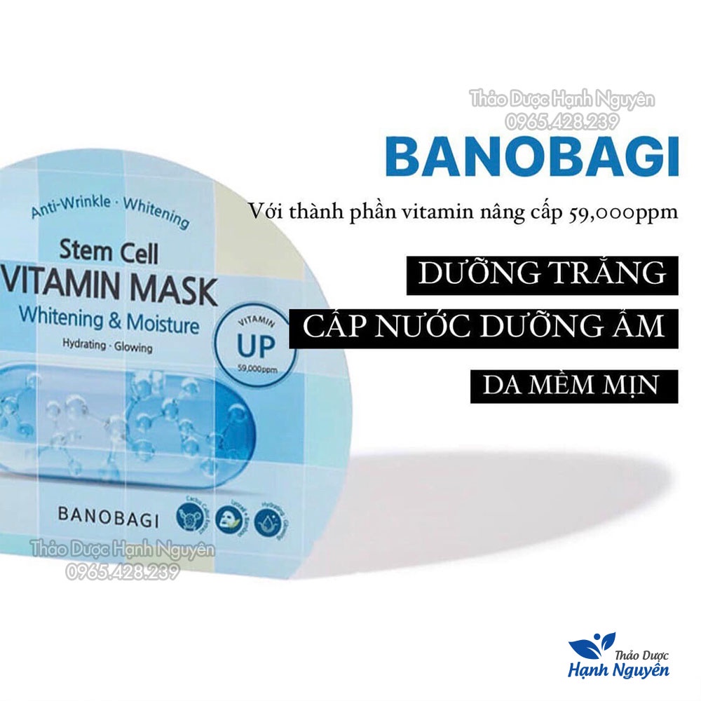 Mặt nạ giấy Banobagi (Mask dưỡng ẩm, bổ sung vitamin) - Thảo Dược Hạnh Nguyên