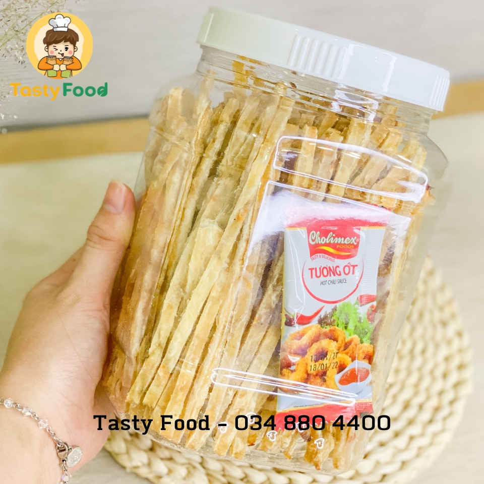 Khô Cá Thiều Que Cắt Sợi Tẩm Vị Ăn Liền Tasty Food - Hũ 500g/1kg