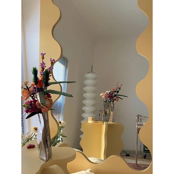 Bàn cafe mini curvy pastel table side phong cách Hàn Quốc