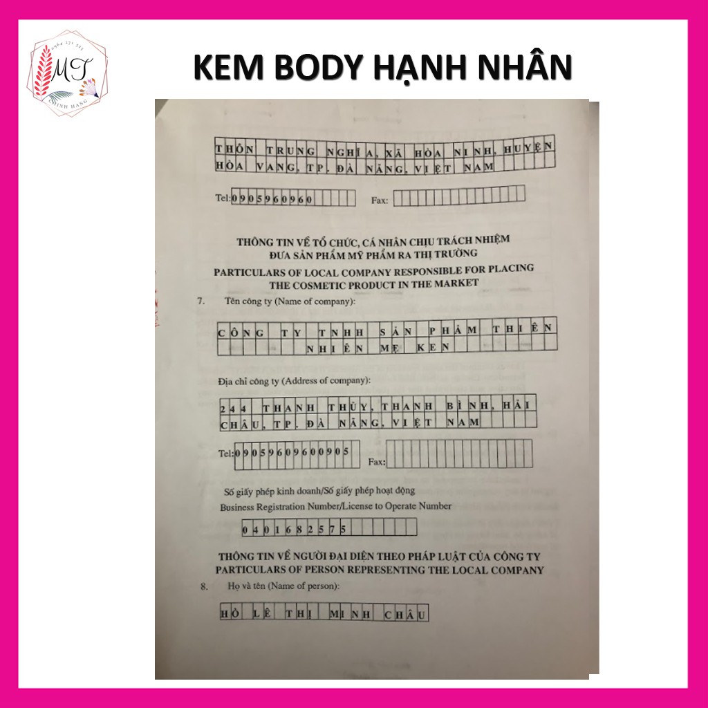 Kem Body Trắng Da Hạnh Nhân Mẹ Ken 200gr - Giúp Làm Trắng Da, Dưỡng Ẩm Da Khô Và Chống Nắng Hiệu Quả