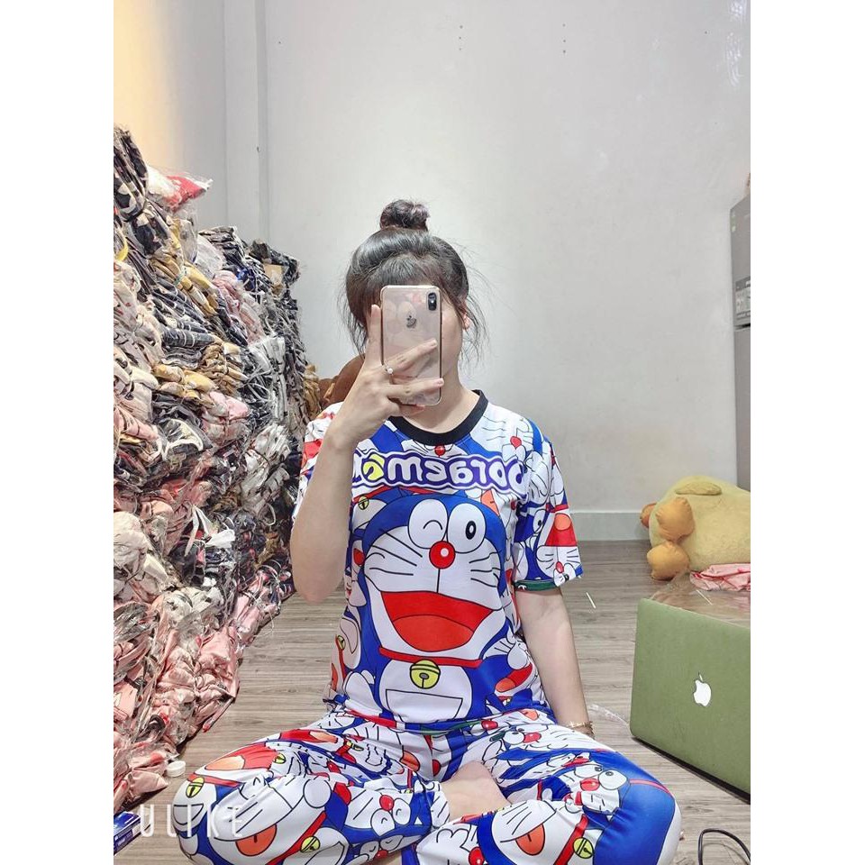 ĐỒ BỘ THUN LẠNH 3D DOREMON CỰC MÁT 40-60kg