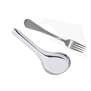 Bộ muỗng cơm vuông kèm nĩa inox 430 AntaCook cao cấp